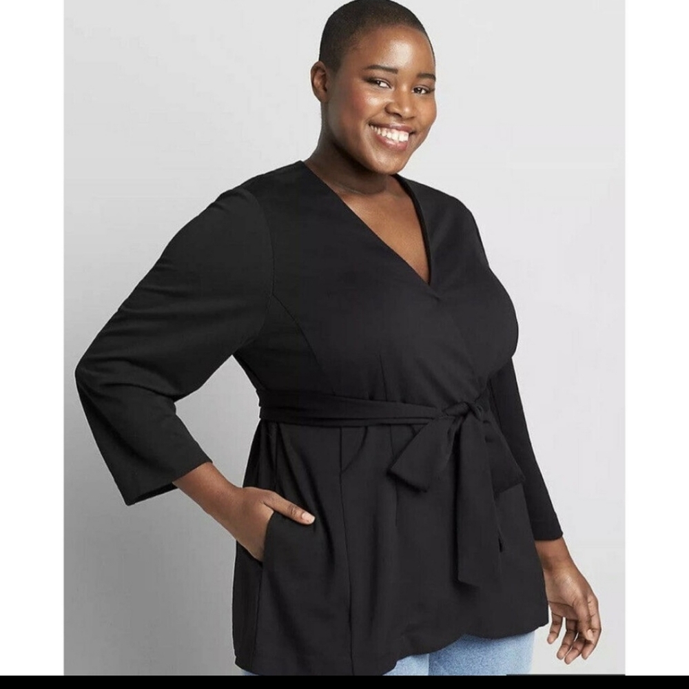 Lane Bryant-Ponte Wrap Jacket